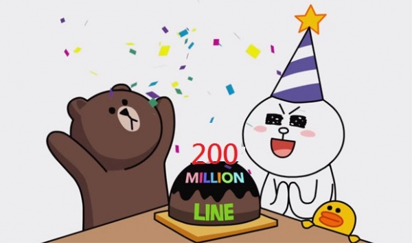 慶祝 LINE 全球用戶突破二億， 7/24~7/27每天免費送一款可愛貼圖喔！(更新活動時間，原為 7/23~7/26)