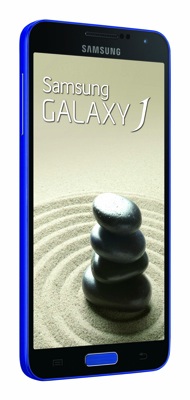 GALAXY J「寶石藍」魅力新色預計於4月中旬在台上市，搭配中華電信大省方案，月付NT$533，手機只要NT$8,990元 copy