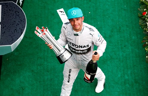Hamilton喜獲2014年首座分站冠軍獎杯