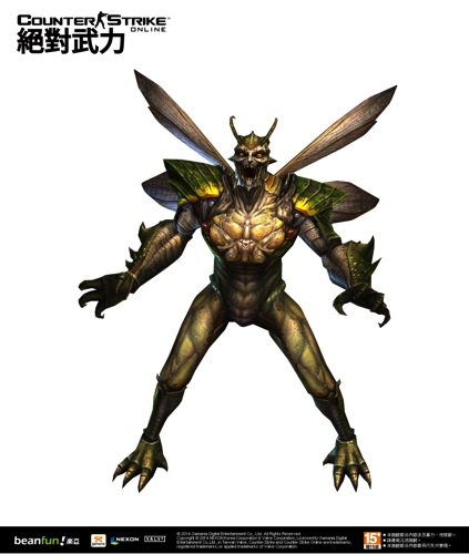02 「綠惡魔」外型仍保有人類型態的模樣，背上卻長出如同昆蟲一般的巨大翅膀，且具備思考說話的能力，動作異常敏捷