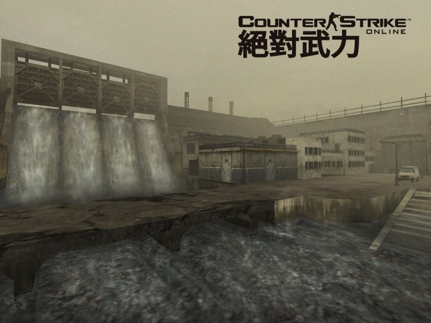 02-「蠻荒水壩」呈現空曠遼闊的空間感，龐大的河道將地圖一分為二，人玩家難以搜尋到適合的掩蔽物作為對抗地點
