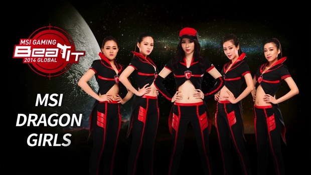 03_MSI Beat IT 2014 Global Event Ambassador Lan Chang leading Dragon Girls copy