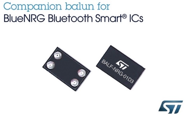 意法半導體的微型平衡不平衡轉換器，簡化 Bluetooth Smart  設計