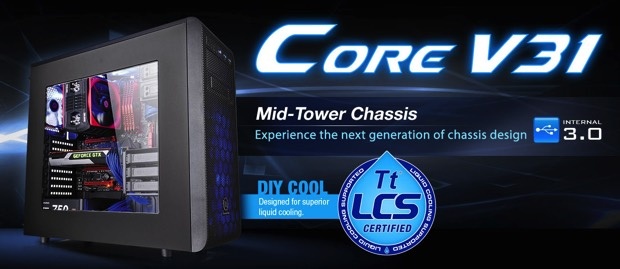 曜越發表 Core V31中直立式機殼，並推出品質認證的《Tt LCS Certified水冷專業認證》標章