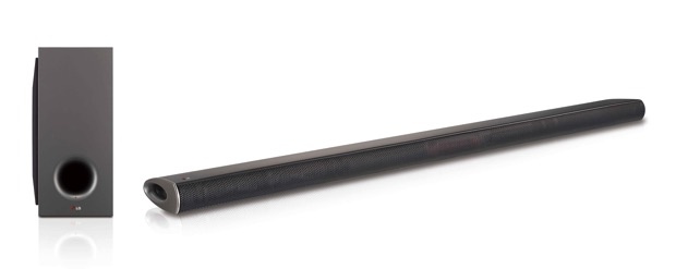 LG 2.1 Sound Bar(NB3540) ，重低音喇叭搭配無線音頻串流，提供身歷其境的撼動音質
