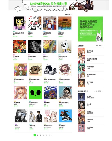 LINE Webtoon 賽 上線一周即有上百部精彩作品登場 copy