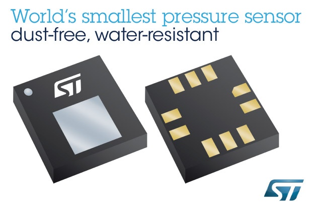 ST-LPS22HB意法半導體推出全球最小的無塵防水壓力感測器