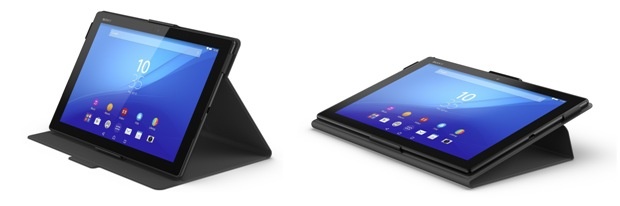 7_Xperia Z4 Tablet_SC R32保護套，可提供兩種擺放角度，便於打字或播映