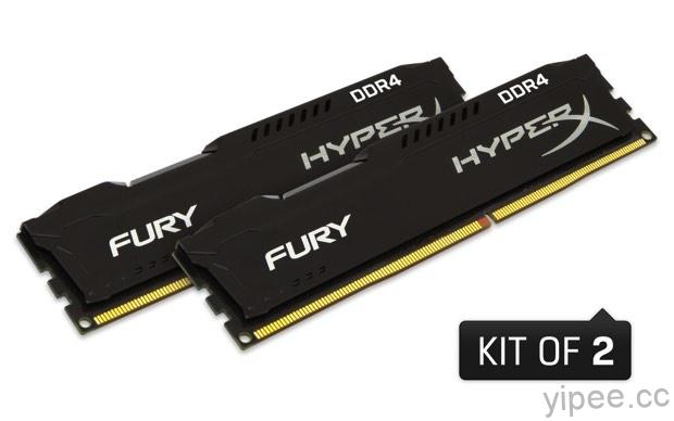 金士頓  HyperX FURY DDR4 新增專為 Skylake 平台打造的雙通道模組