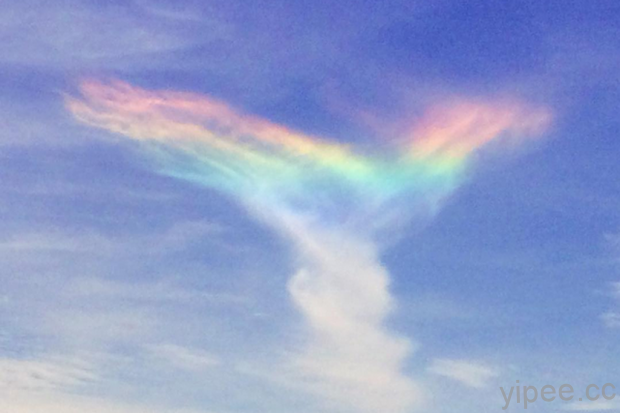 稀世罕見，天使翅膀的「火彩虹」降臨美國！