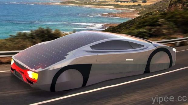 這台超酷的太陽能跑車，讓你只有好天氣才能開車出門！