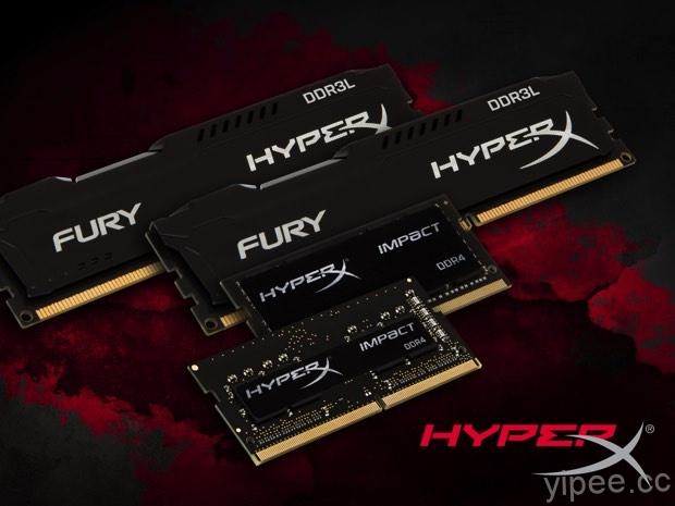 HyperX 新貨到 FURY DDR3L、Impact DDR4 入列