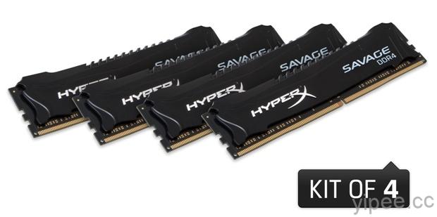 HyperX Savage DDR4 全新亮相，時脈可達 2133MHz~3000MHz