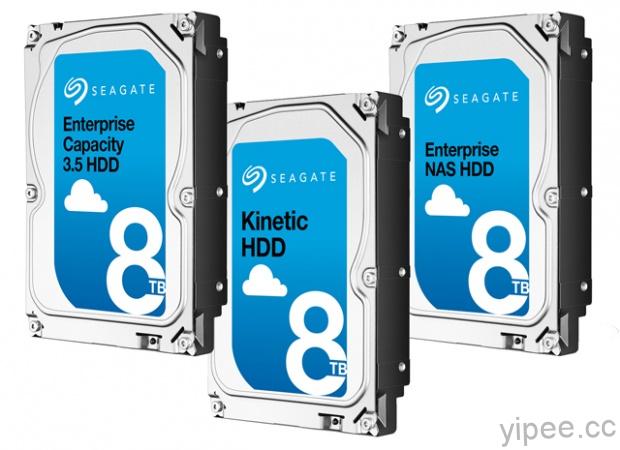 希捷推出 Enterprise Capacity 3.5、Enterprise NAS 和 Kinetic HDD 三款 8TB 硬碟產品