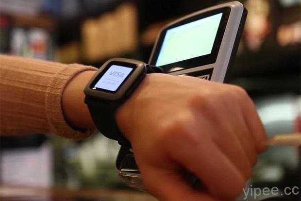 這款 Pebble Time 新錶帶也有 NFC 行動支付功能囉！