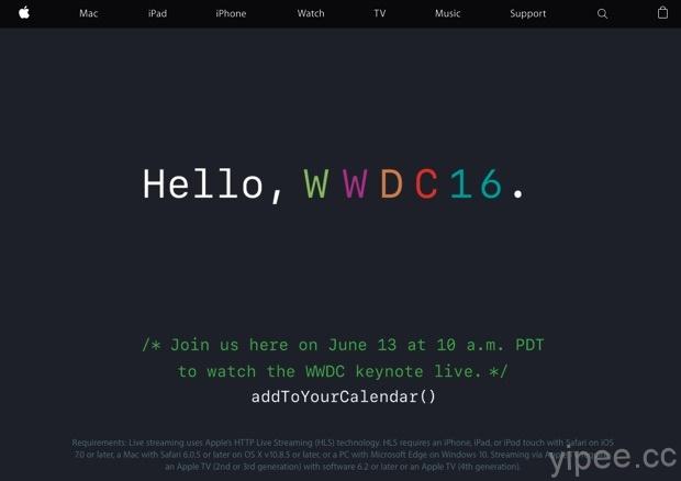不能到現場沒關系，Apple WWDC 發表會也有官網 Live 直播！