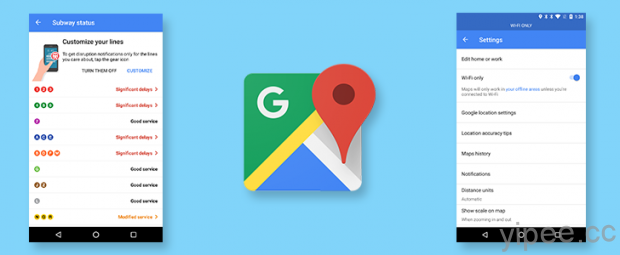 Google Maps 更新，新增「WiFi 模式」和「大眾運輸延誤通知服務」！