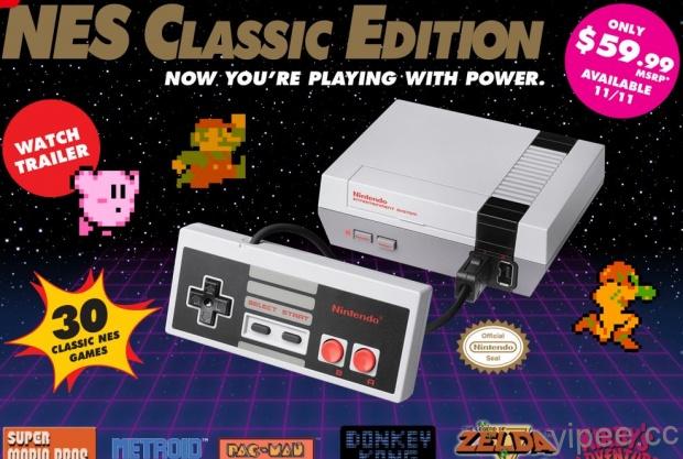 任天堂迷你復刻 NES 主機即將上市，讓你回憶 30 款復古遊戲！
