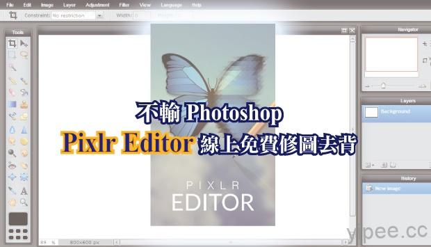【教學】Pixlr Editor 線上修圖，免費也能有 PhotoShop 去背、裁剪、濾鏡等功能
