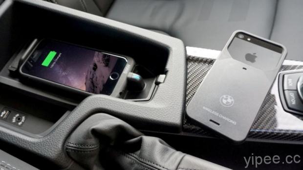 這款保護殼讓iphone 在bmw 車上使用無線版的充電及carplay 三嘻行動哇yipee