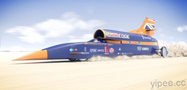 挑戰地表最速 1600 公里，Bloodhound SSC 超音速賽車預計10月測試引擎、2018年沙漠狂飆