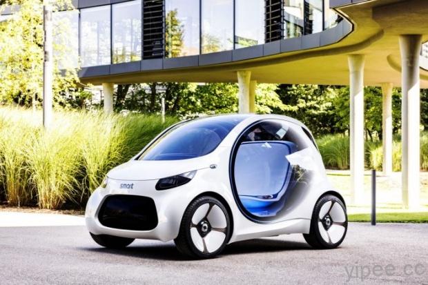 超萌的 Smart Vision EQ Fortwo 全自動駕駛概念車，汽車共享的未來