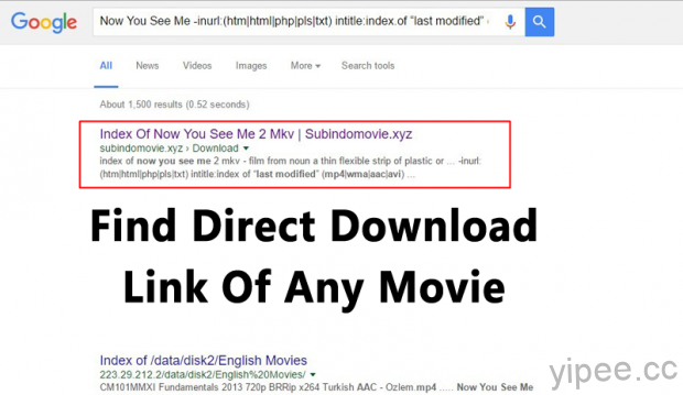 簡單快速用 Google 找到想下載的資料，如電影試閱完整版！
