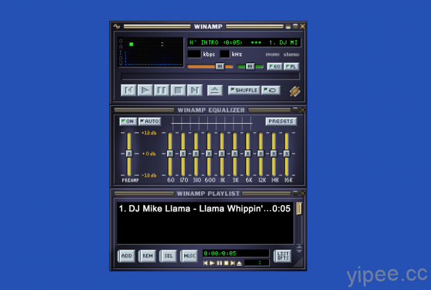 網頁版 WinAmp 模擬器，重溫復古懷舊的音樂播放工具