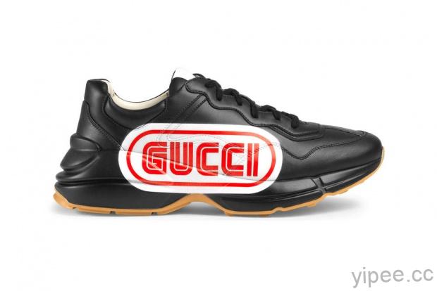 GUCCI 使用特別 Logo 字體，推出復古運動鞋 Rhyton Sneaker