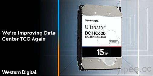 Western Digital 推出 15TB Ultrastar DC HC620 硬碟