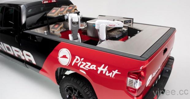 Pizza Hut 必勝客打造 Tundra PIE Pro 概念車，利用外送時間在車上烤披薩