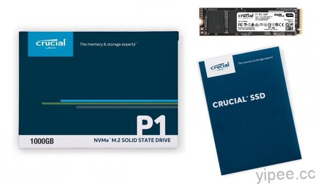 Crucial 首款 NVMe 固態硬碟， P1 NVMe SSD 上市