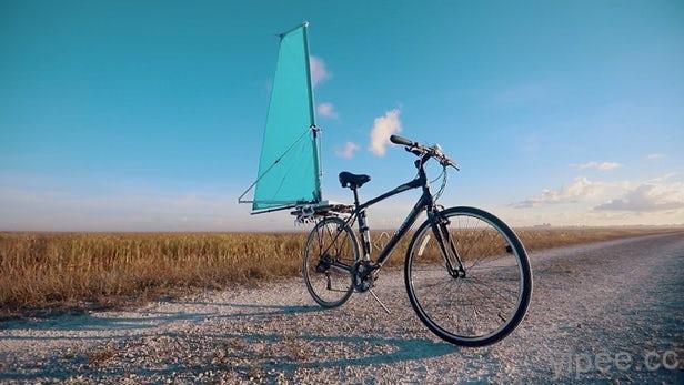 CycleWing 風帆讓腳踏車變風帆車，順風而行速度更快！