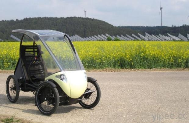 德國太陽能電動四輪自行車「pedilio」，最快時速可達 45公里