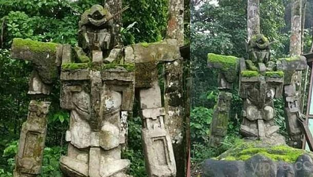 印尼叢林發現鋼彈石像！居民聲稱是「百年遺跡」