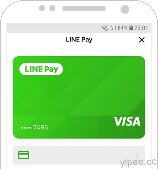 LINE Pay 可綁定 Visa 信用卡，全球5,400萬商店均可 LINE Pay 支付