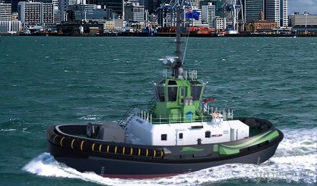 紐西蘭奧克蘭港務局與 DAMEN 合作，訂購生產全球第一艘電動拖船