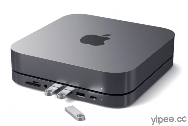 專為 Apple Mac mini 設計的美型 USB-C 集線器，還擁有散熱支架功能