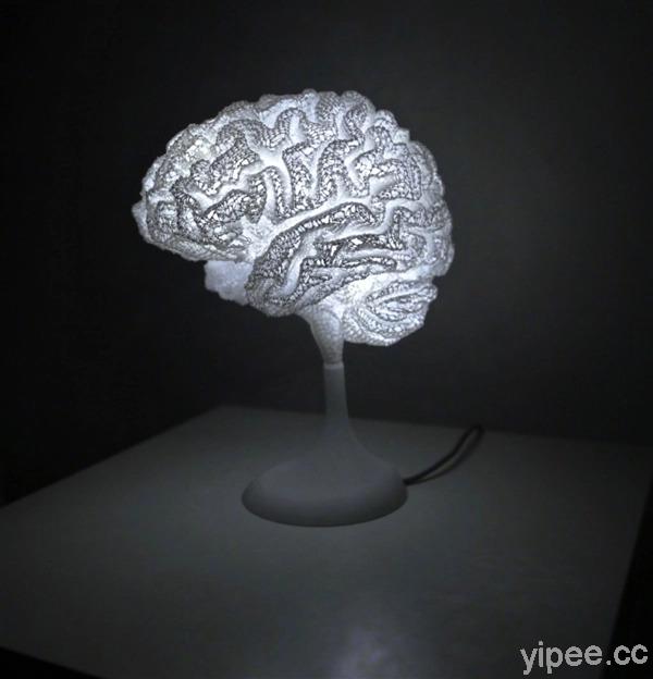 突發奇想！美國網友 3D 列印「大腦」，把它設計成檯燈！