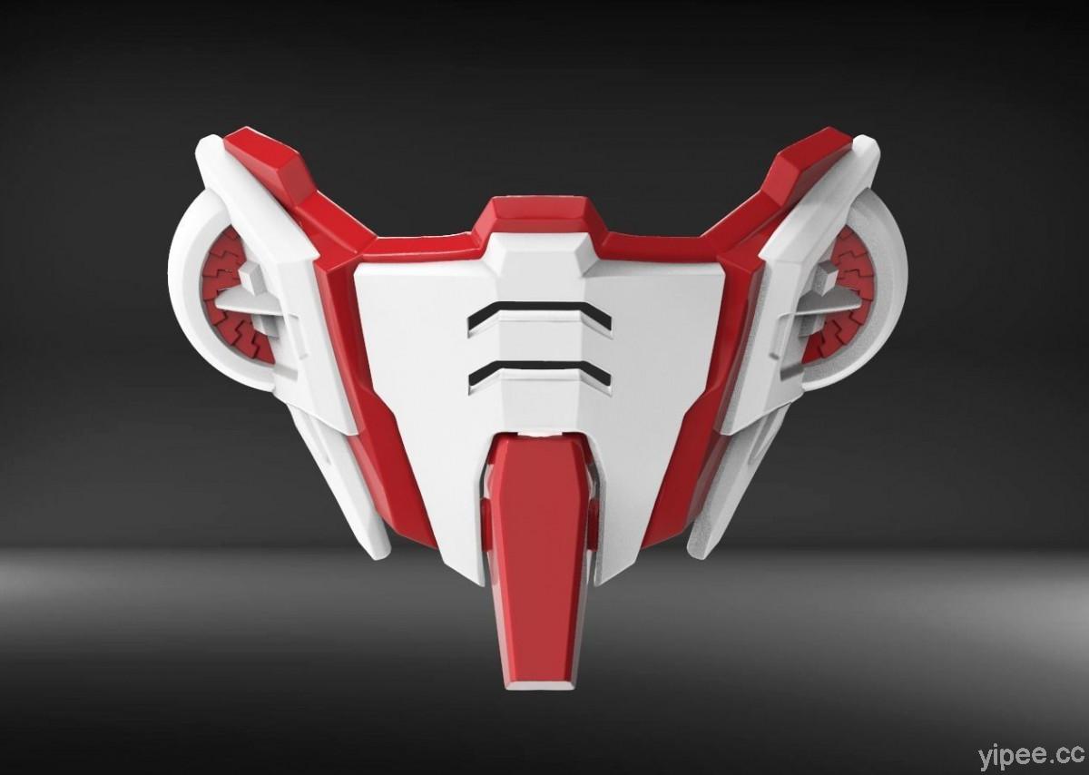 鋼彈口罩自已印！網友繪製分享 GUNDAM 造型口罩的 3D 列印 STL 檔案
