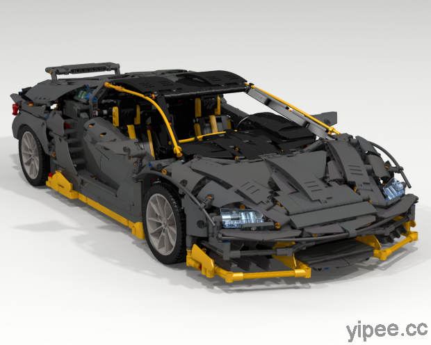 不能擁有億萬「神牛」，玩家用 LEGO 樂高打造藍寶堅尼 Lamborghini Centenario 百年紀念超跑