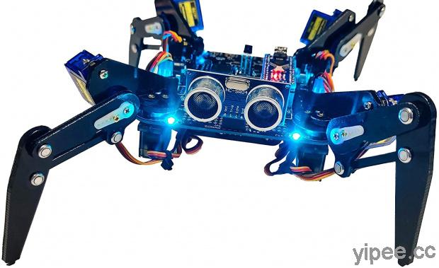 日本開發「Quad Crawler」機器人套件，初學者也能 DIY 四足機器人