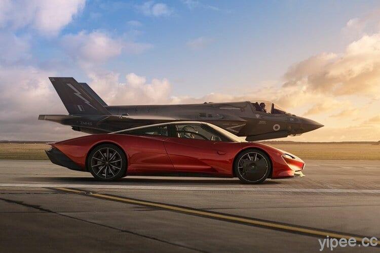 【影片】最速量產車 McLaren Speedtail 麥拉倫超跑 VS. 第五代戰機 F-35