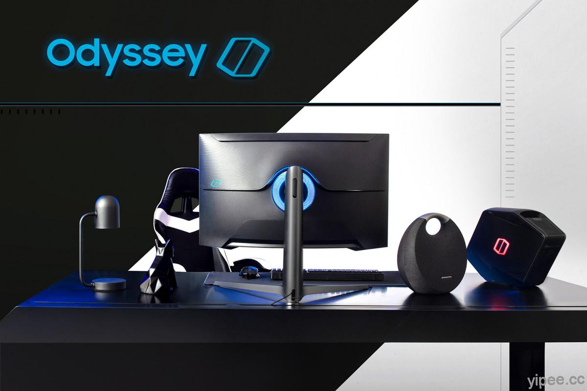 Samsung 三星奧德賽 Odyssey 系列曲面電競螢幕，具有雙2K、支援電競