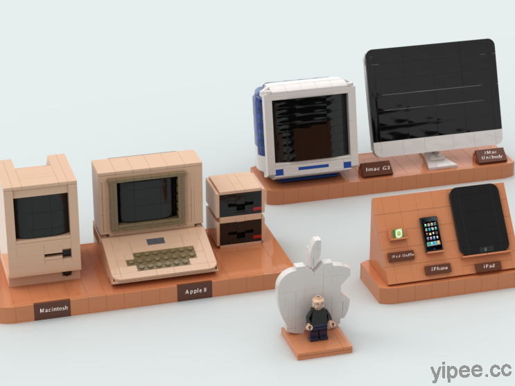LEGO 樂高積木打造「 Apple 蘋果進化史」，Mac、iMac…等超精細
