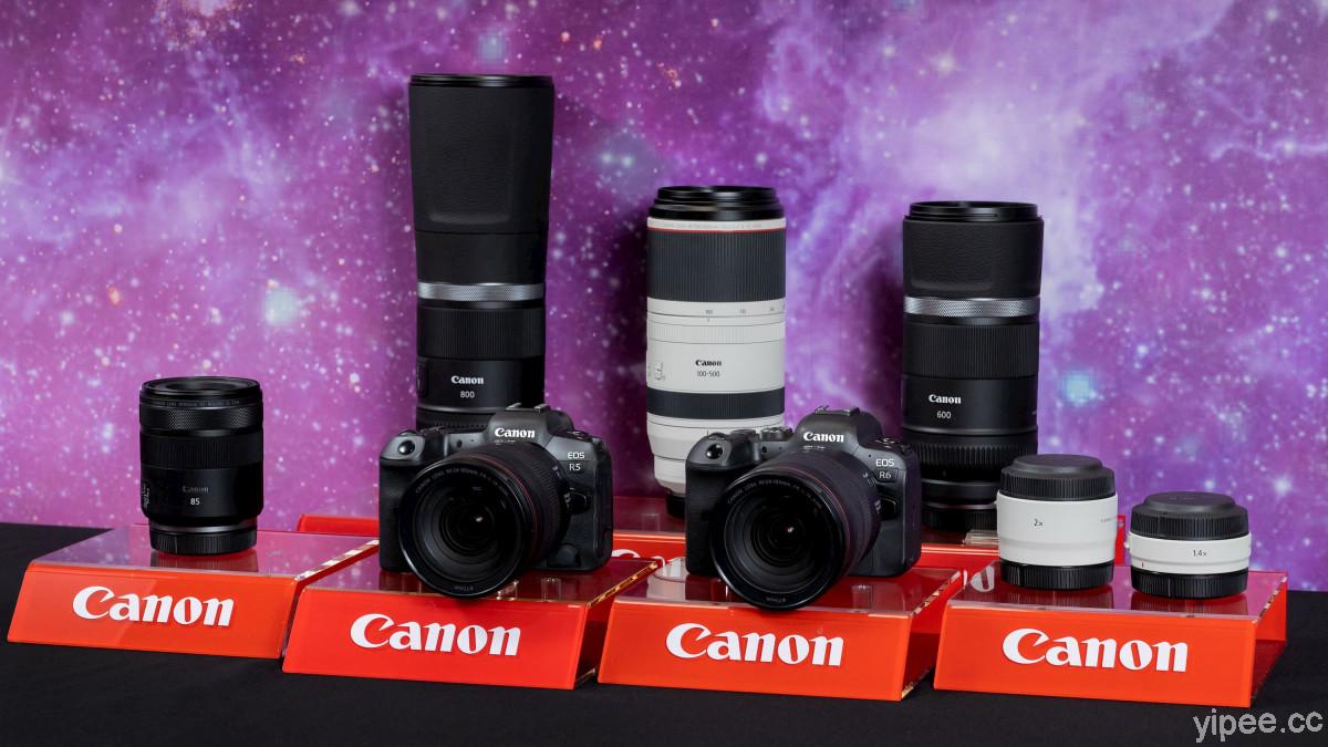 Canon 新一代全片幅無反光鏡單眼 EOS R5 & EOS R6 亮相，還有 4 款 RF 鏡頭、2 款 RF 增距鏡