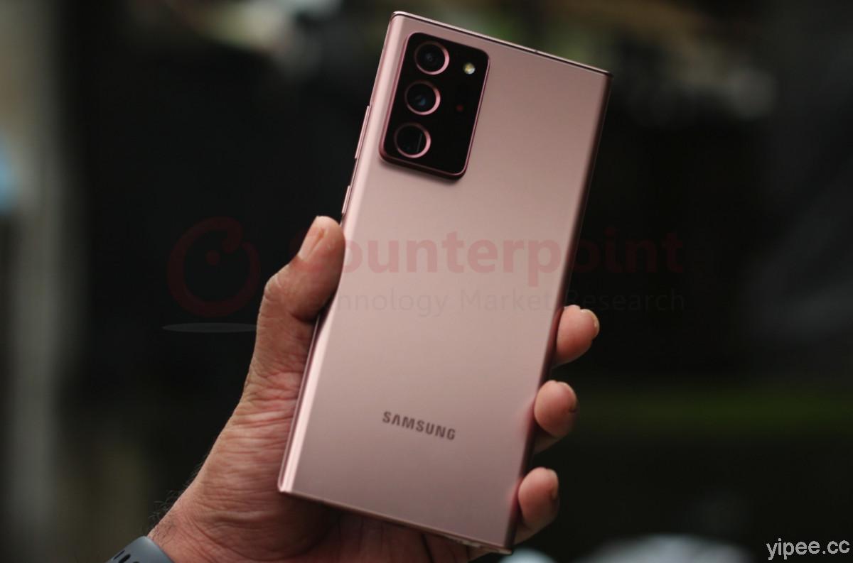 2020 年 9 月全球最暢銷 5G 手機揭曉，Samsung Galaxy Note 20 Ultra 奪冠！