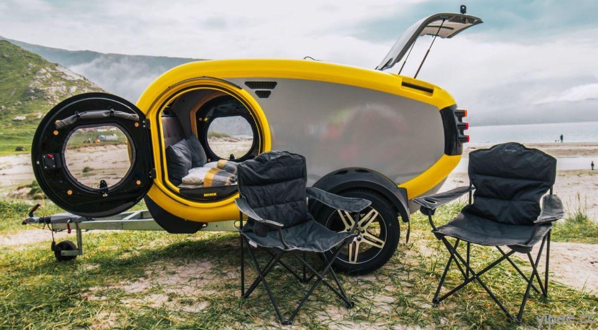 來自冰島的可愛露營拖車《Mink 2.0 Sports Camper》，提供舒適睡覺與做飯空間