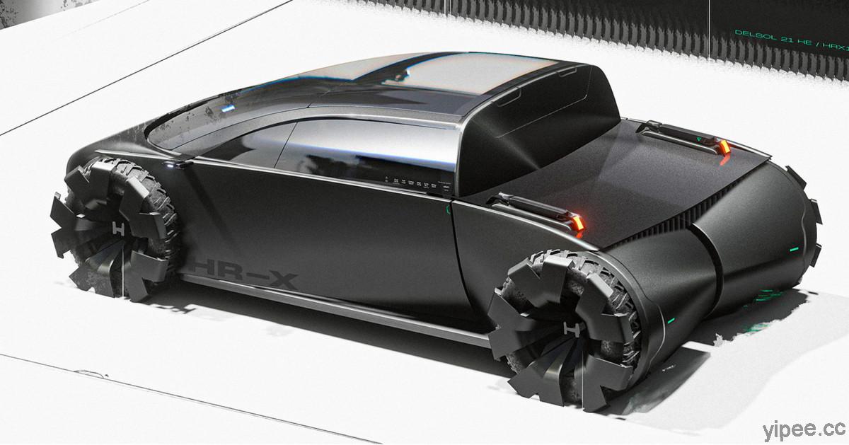 Honda HR-X Delsol 電動皮卡曝光，巨大越野輪胎超科幻！