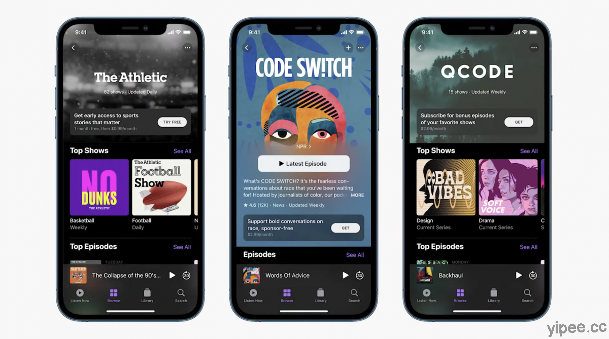 【2021 Apple 春季發表會】Apple Podcasts app 大幅度改版更新，同時推出 Podcasts 訂閱服務